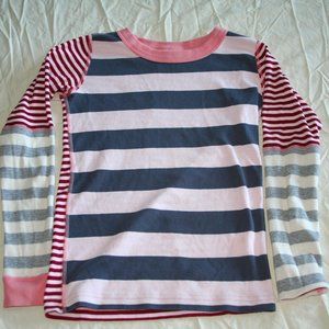 Hanna Andersson Slim Fit Girls long Sleeve Striped Shirt